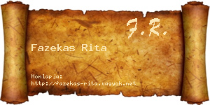 Fazekas Rita névjegykártya